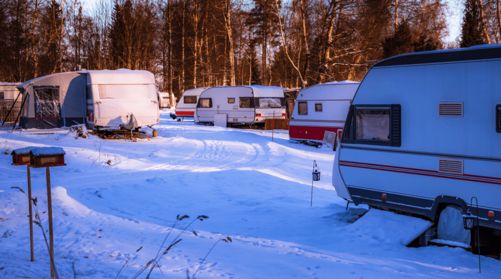 How much antifreeze do you use in a caravan's central heating system?